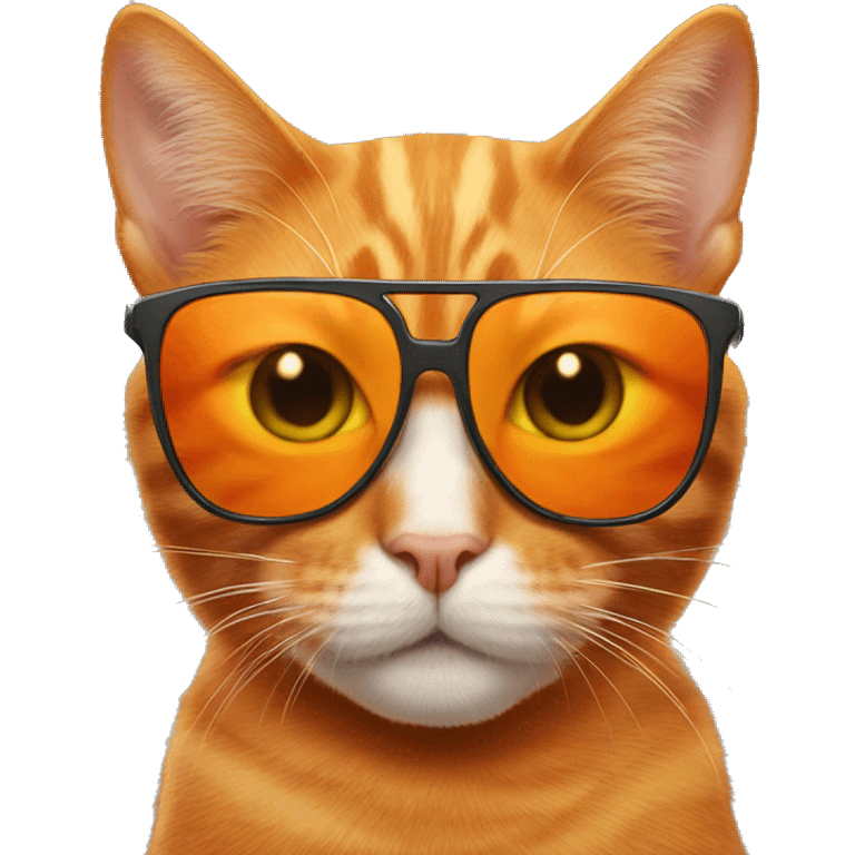 Orange Cat with sunglasses emoji