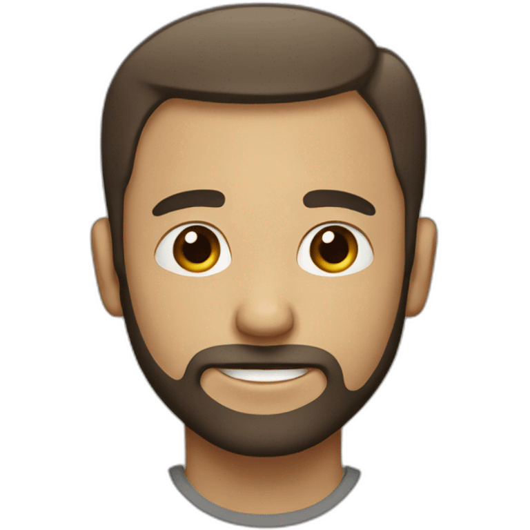 Buz cut man with little eyes and short beard  emoji