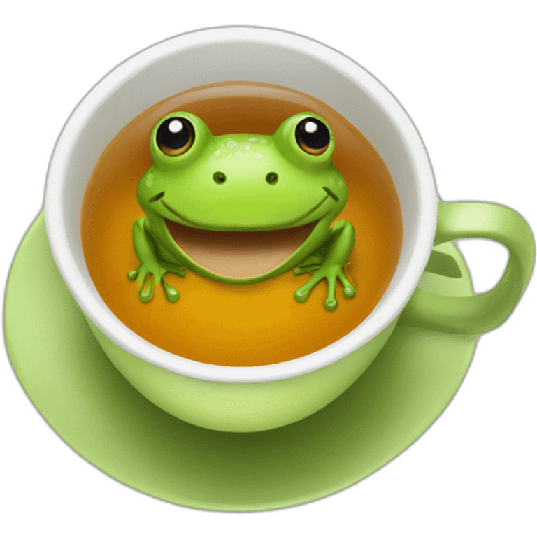 frog cup tea emoji