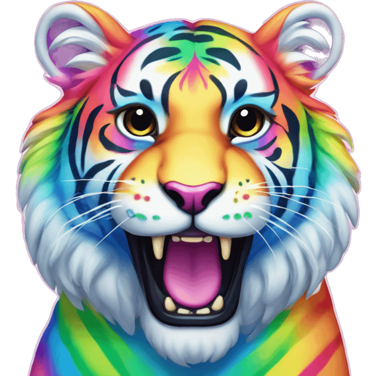 lisa frank rainbow tiger emoji