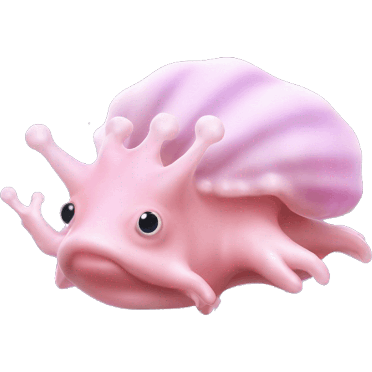 Ethereal baby pink sea slug emoji