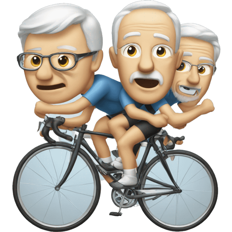 Bicycle groupb  old men Racing emoji