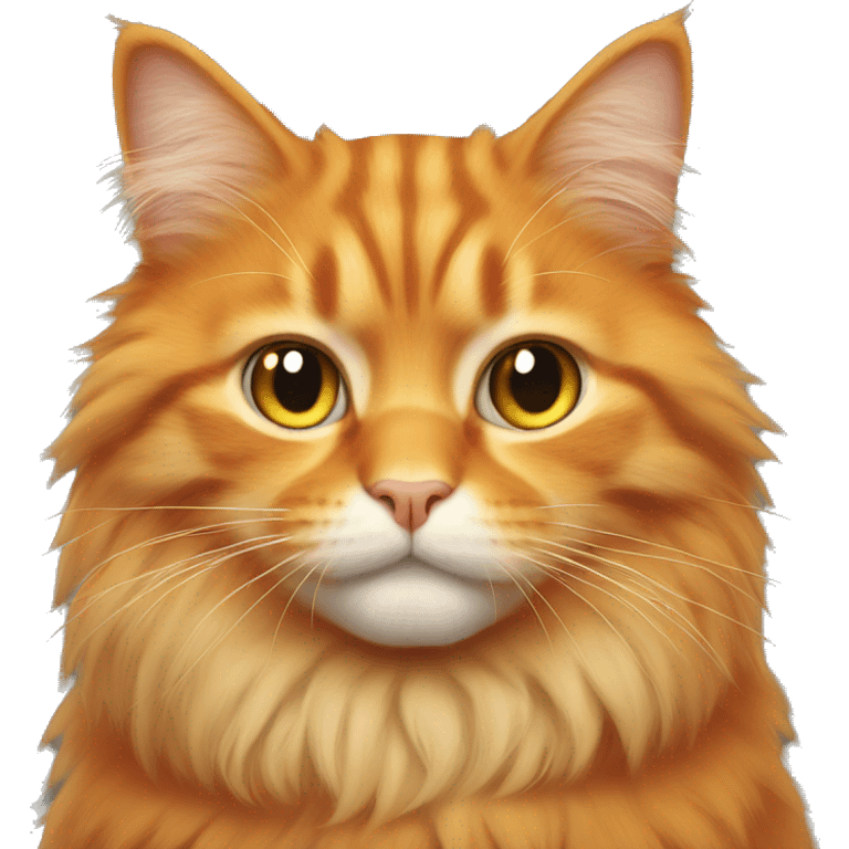 Fluffy orange cat emoji