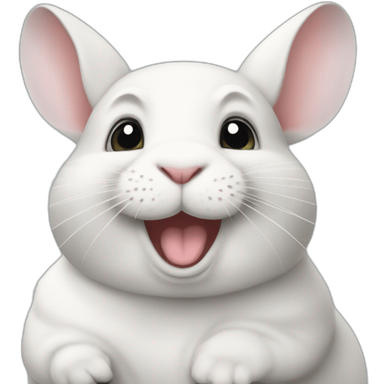 happy white chinchilla emoji