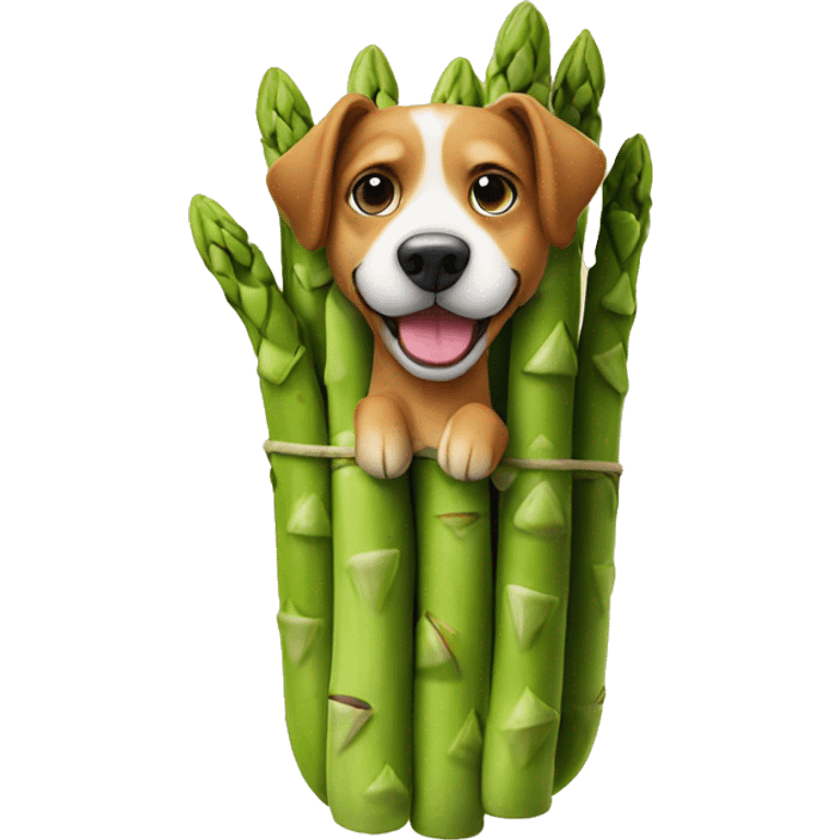 asparagus with dog emoji