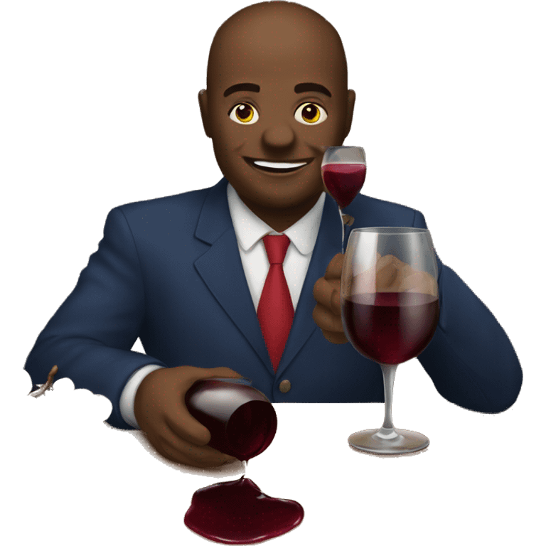 Democrat drinking wine emoji