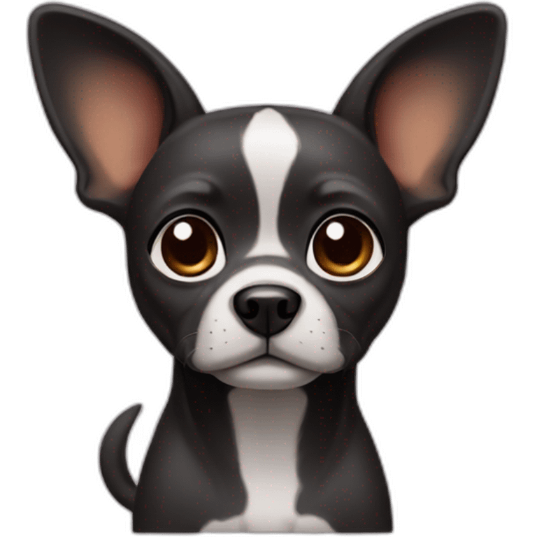 little dog pincher with long face and with black skin color emoji