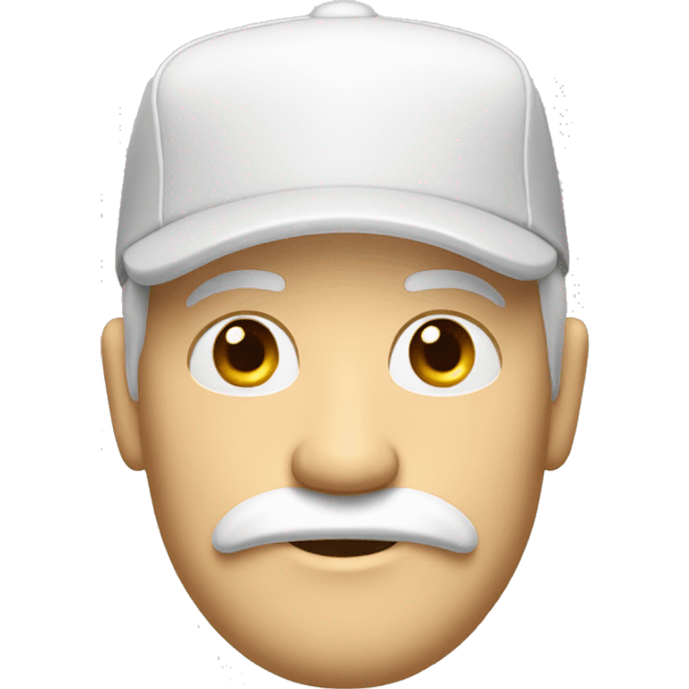 Big white man with blonde mustache and red cap emoji