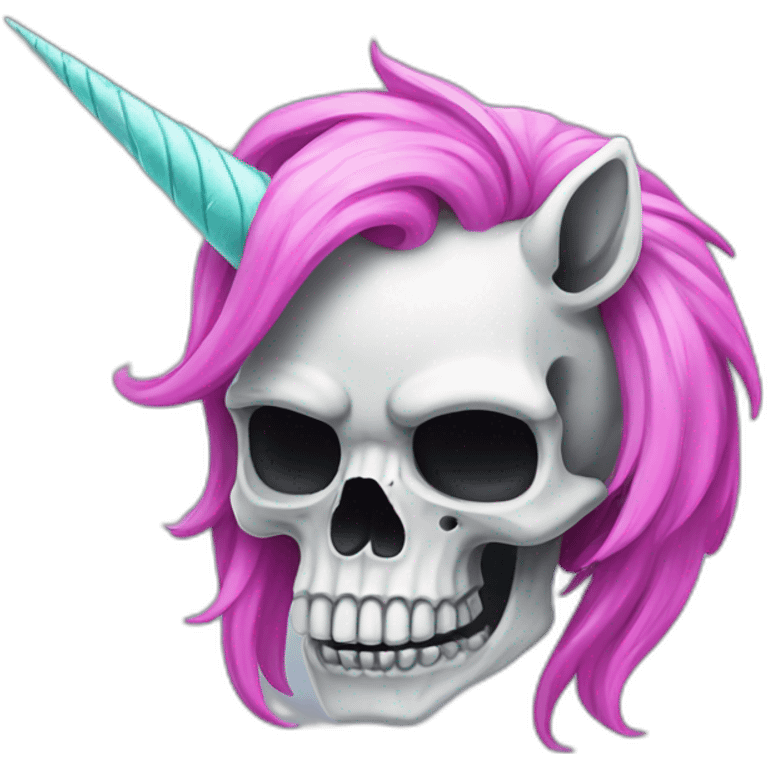 skull neoon unicorn emoji