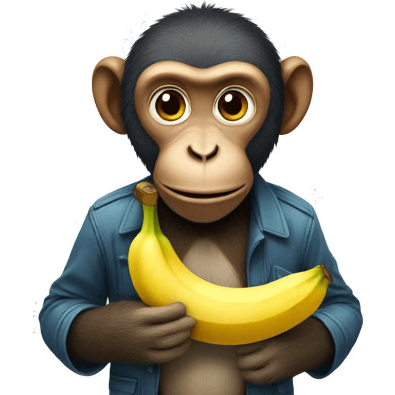 Monkey With Banana and Ginger emoji