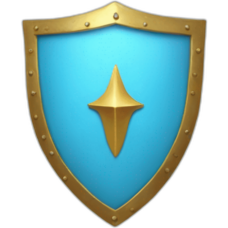 light blue shield with spear emoji