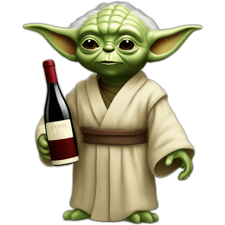 Yoda with wines  emoji