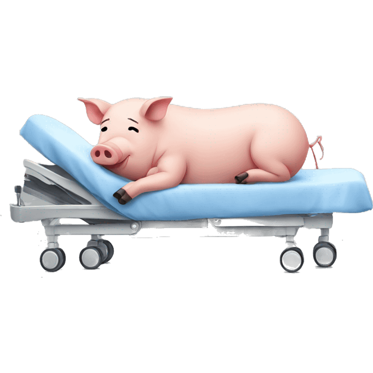 pig in a hospital bed emoji