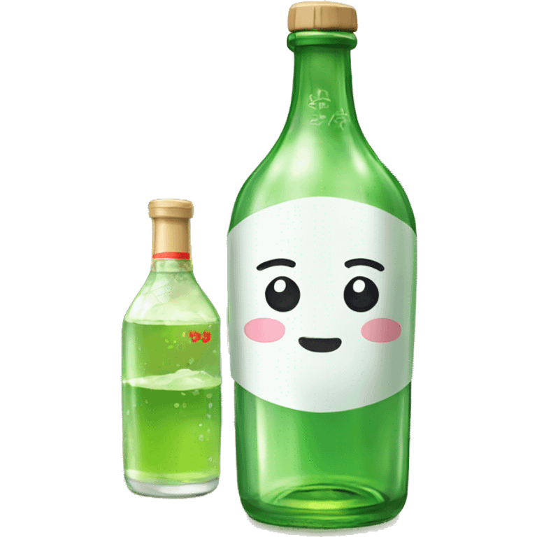 cute anime soju bottle emoji