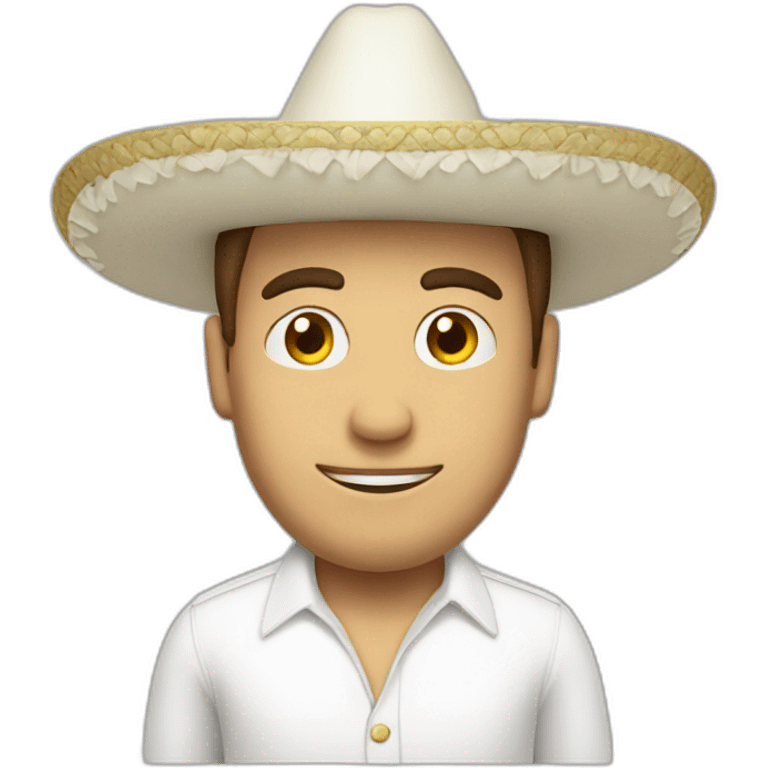 white sombrero man emoji