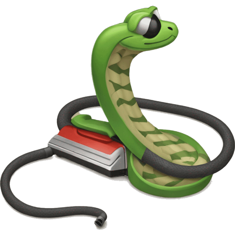 Snake vacuuming carpet emoji