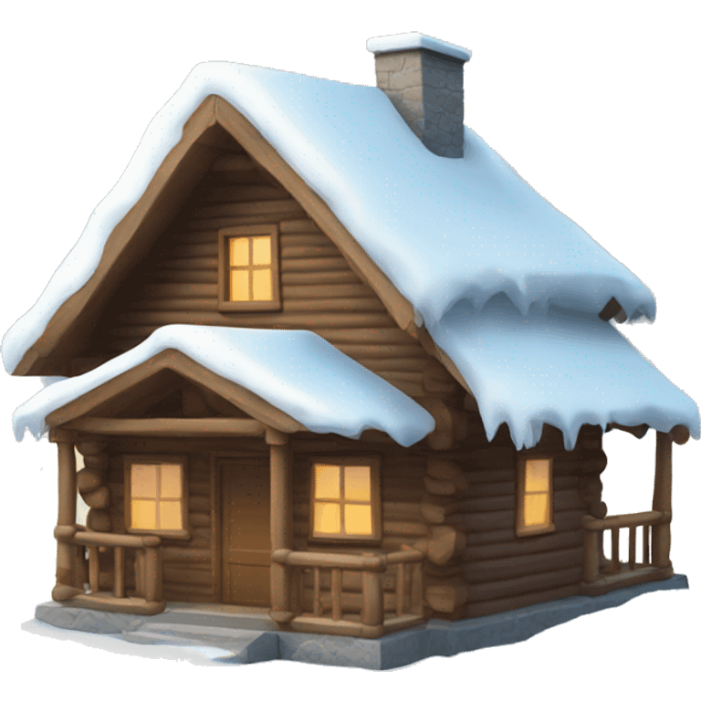 winter cabin emoji