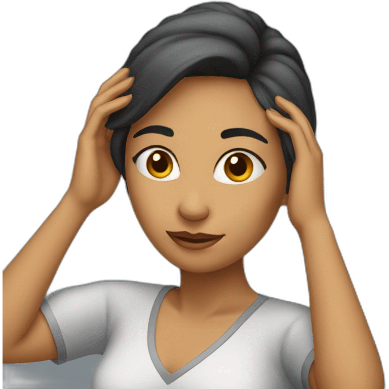 Woman with hand on head  emoji