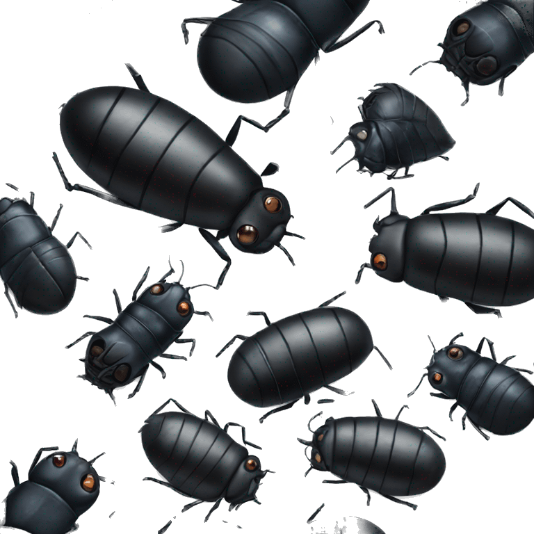 Black bugs with horn emoji