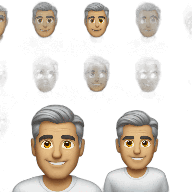 george clooney cartoon wearing shirt emoji