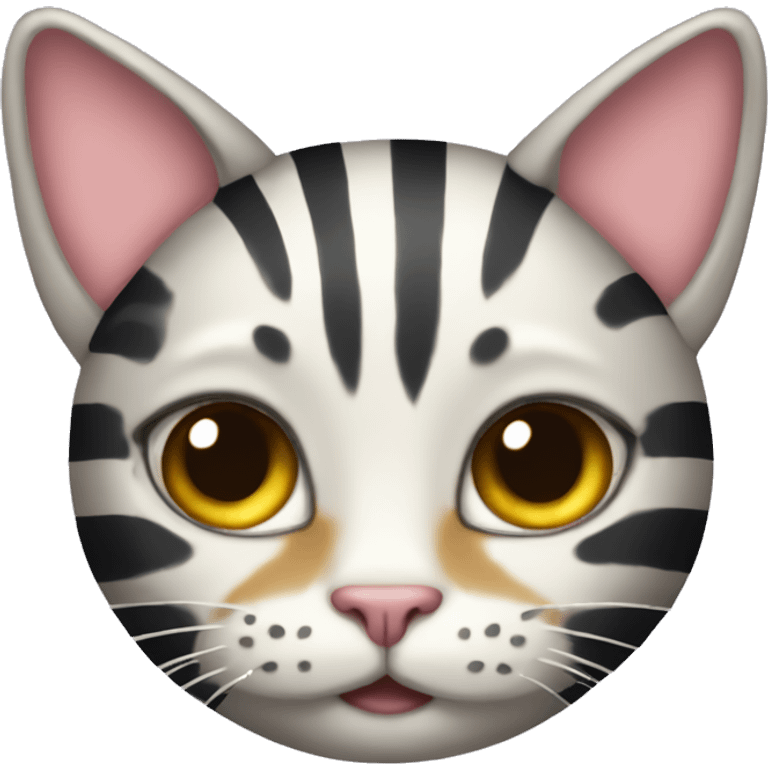 Sparkly striped cat emoji