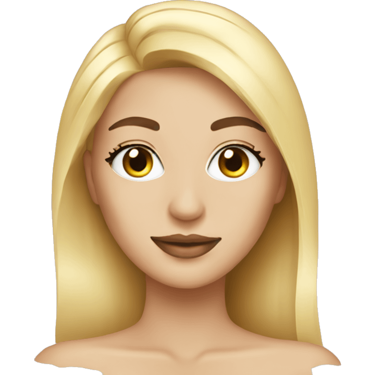 Blonde girl skincare mask emoji