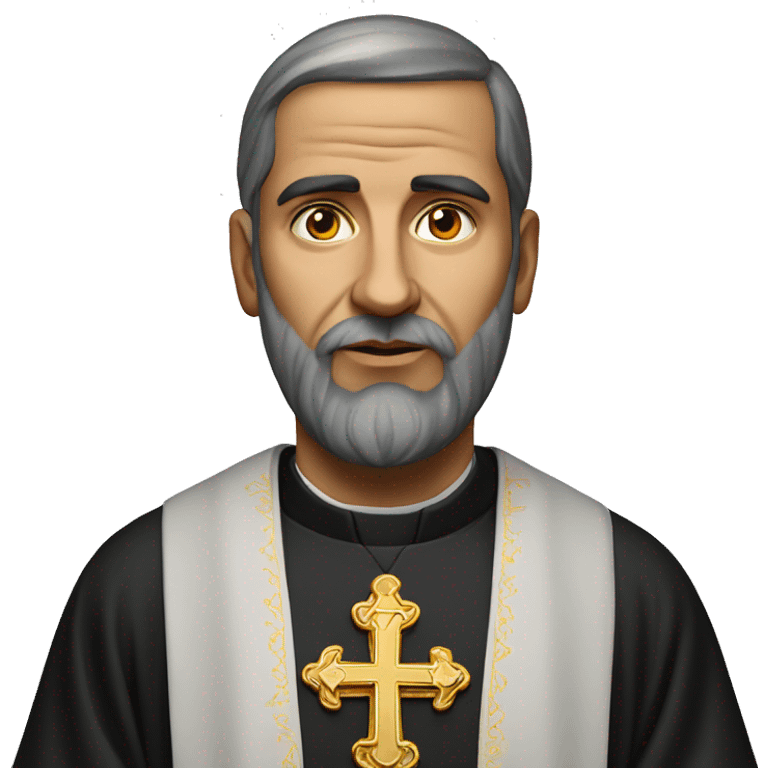 Eastern Orthodox Christian priest photorealistic serious emoji