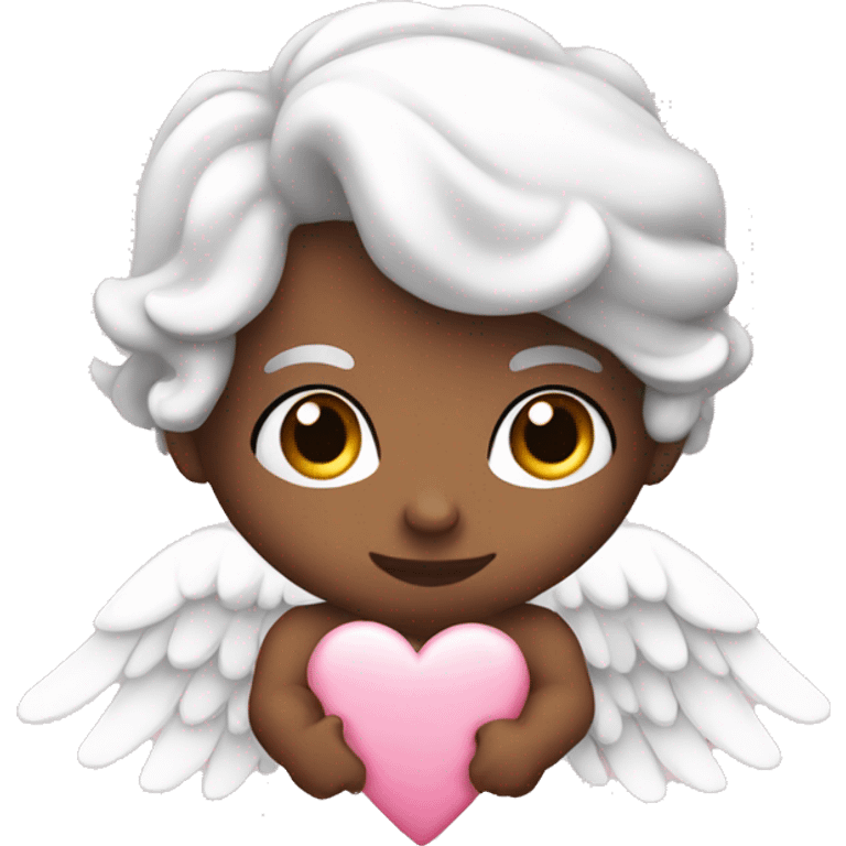 A pink and white Cupid  emoji