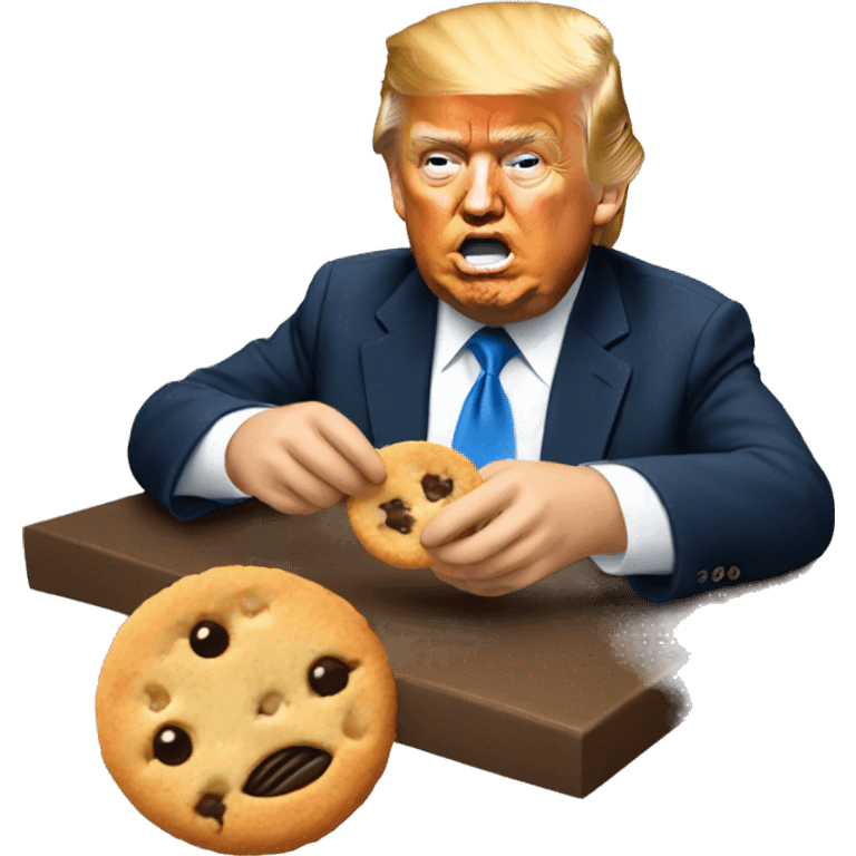 Trump eating a cookie  emoji