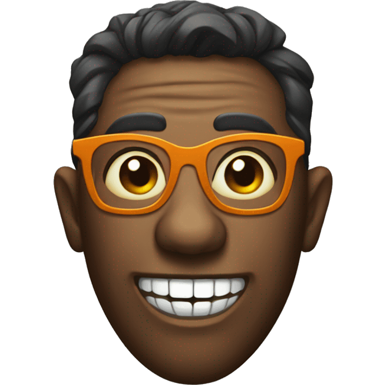 scary jackolantern wearing glasses emoji