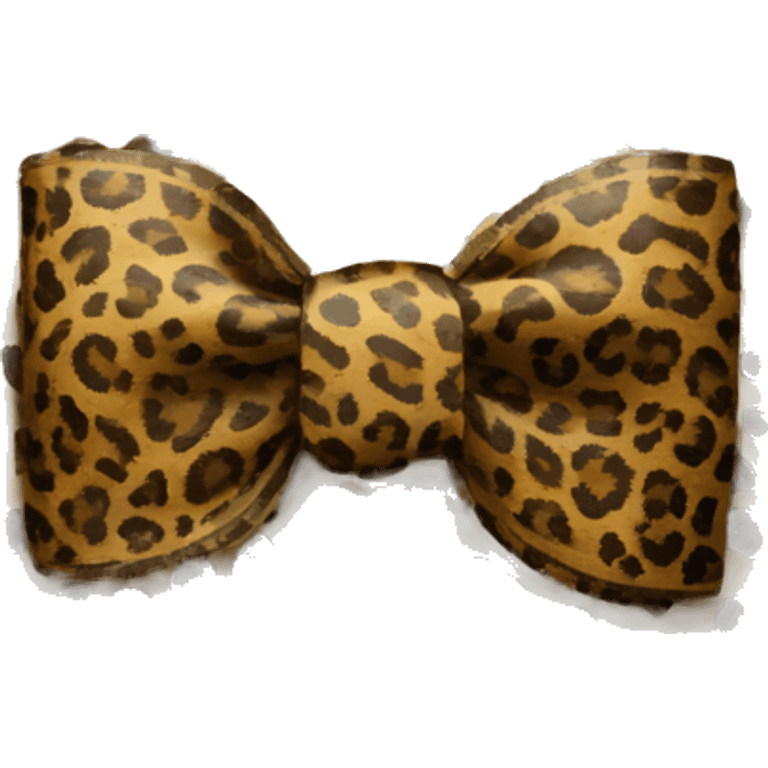 leopard print bow  emoji