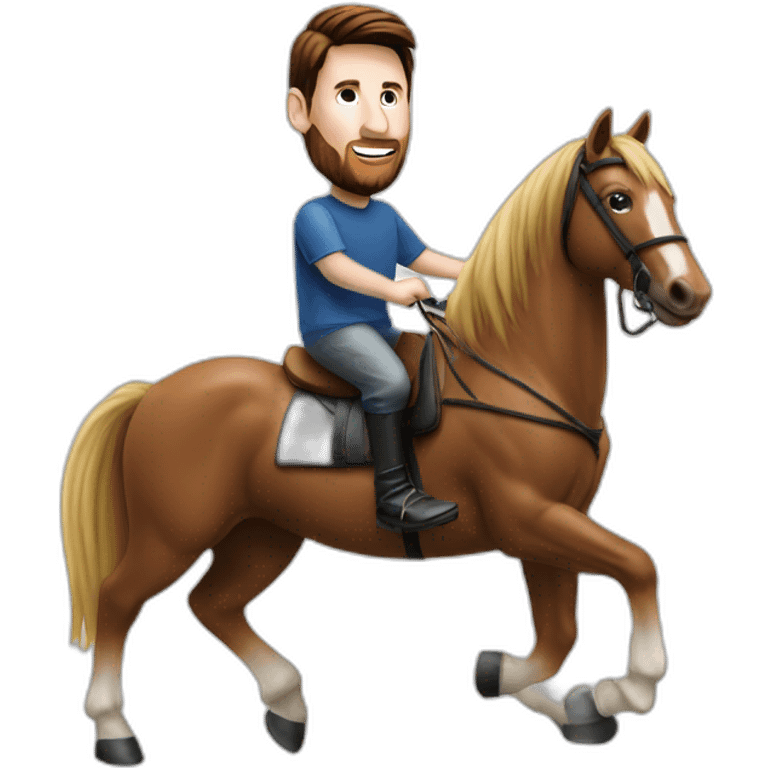 Messi sur un cheval emoji