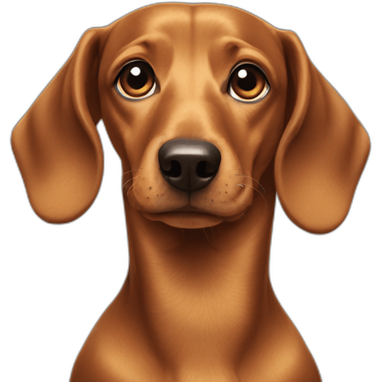 Dog head reality dachshund Looks to the left emoji