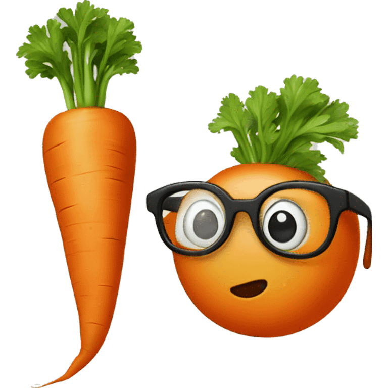 Carrot with glasses emoji