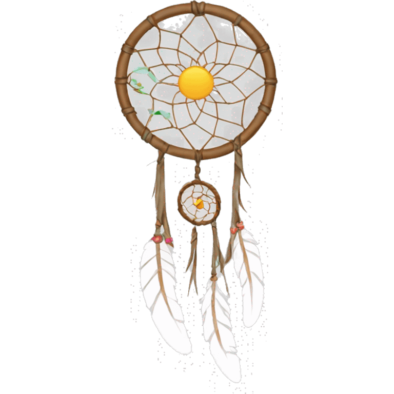 a hanging dreamcatcher with white background emoji