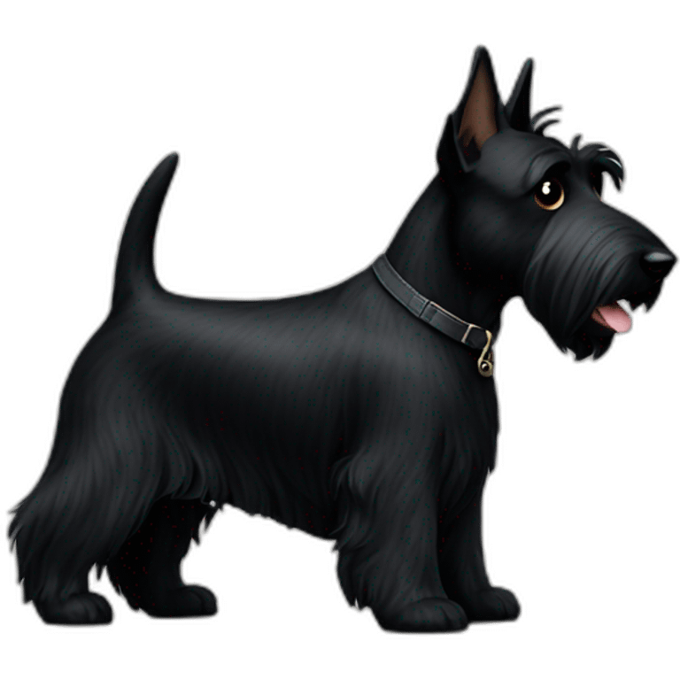 scottish-terrier-dog-black-walk emoji