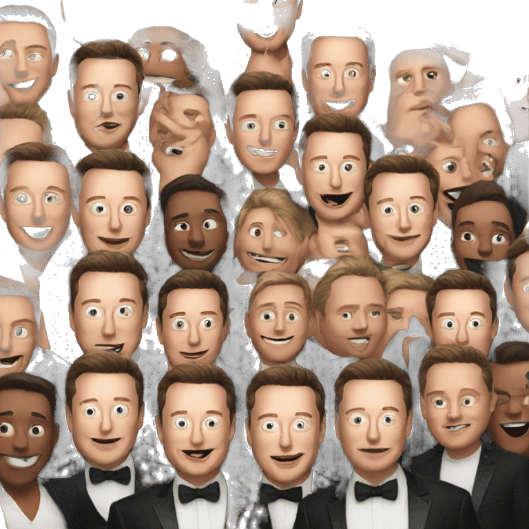 Elon Musk on a party emoji