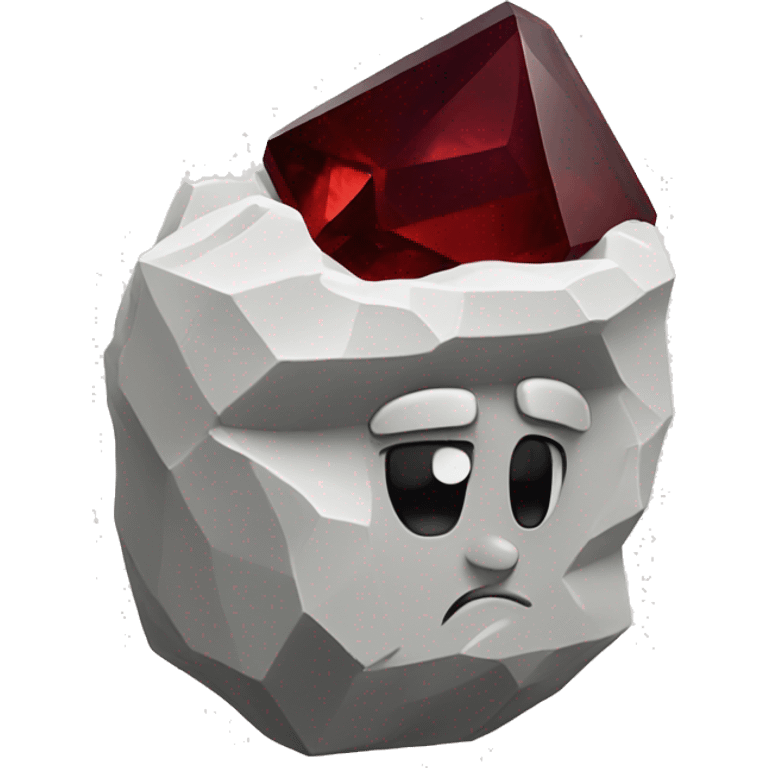 Garnet in limestone crystal emoji