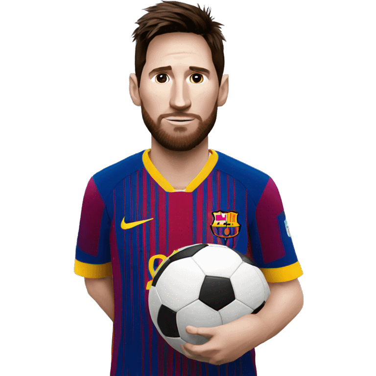 Messi with ball emoji