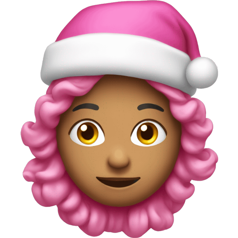 Pink Christmas three with lights emoji