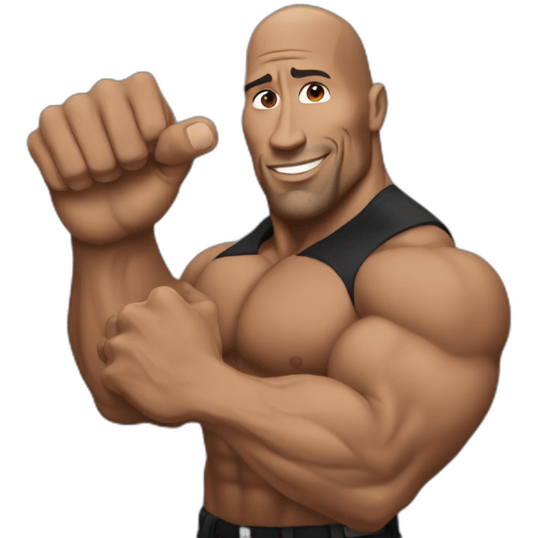 The rock holding blur in his left hand emoji