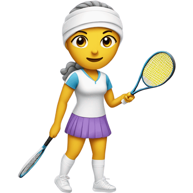 Lady Tennis player wrapped from head to toe in bandages emoji