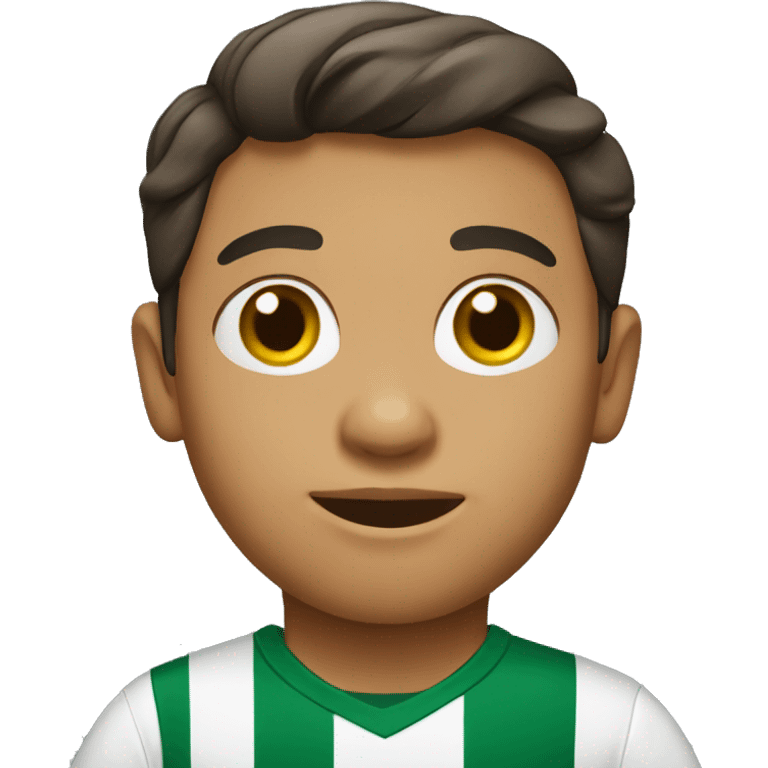 Portuguese boy with sporting shirt emoji