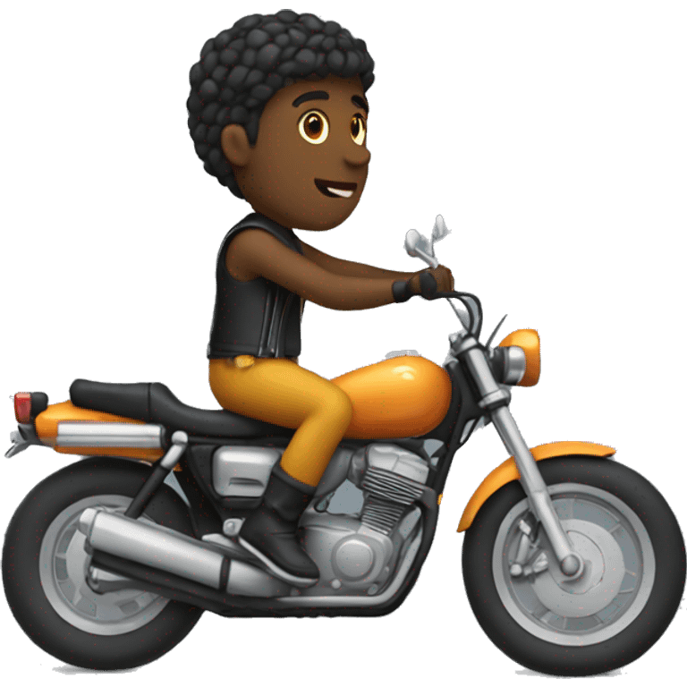 Hot riding a motorcycle  emoji