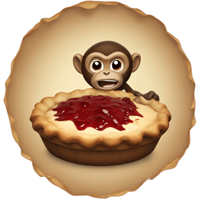 Monkey destroying pie emoji