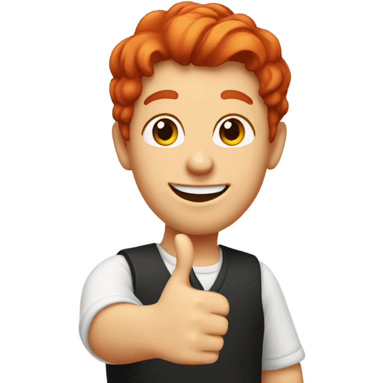 Red head thumbs up emoji