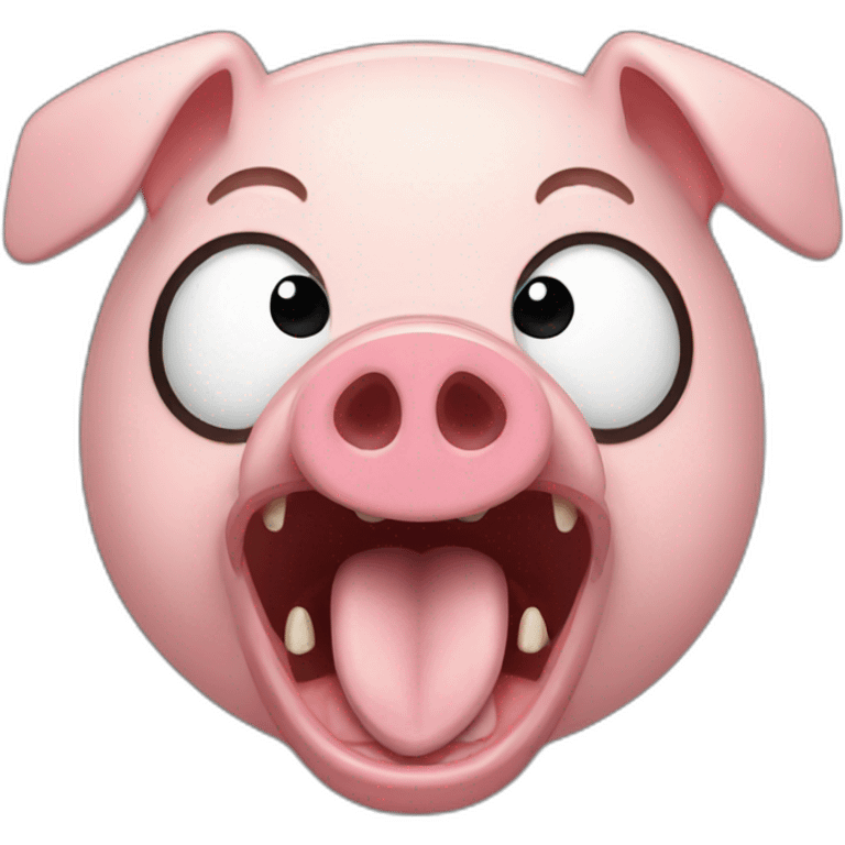 Spiderman bite pig emoji