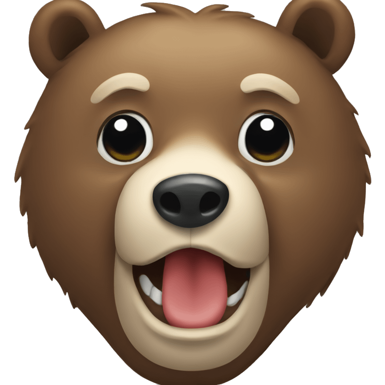 Bear giving a kiss emoji