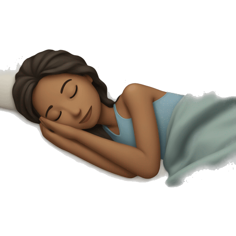 Brunette girl sleeping emoji