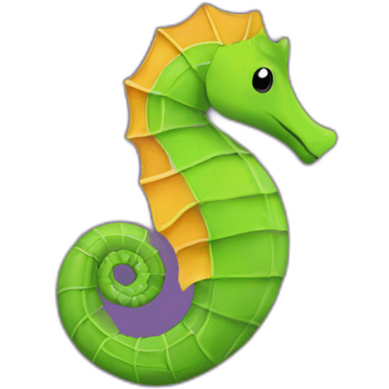 seahorse front basketball background emoji